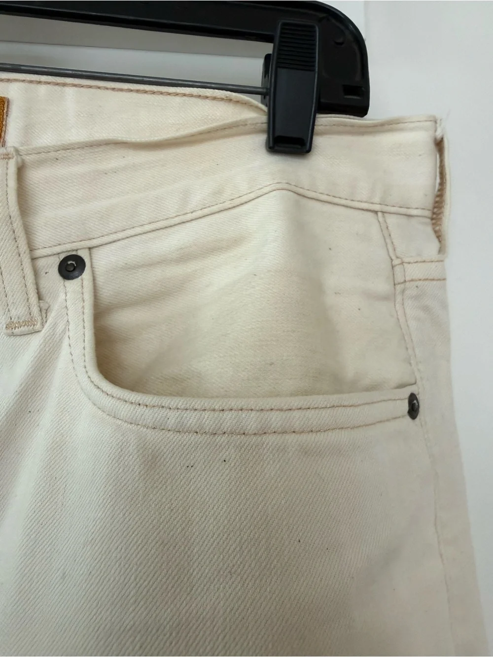 Collectors item these Ecru J. Crew Slim Straight Jeans in Off-White/Cream